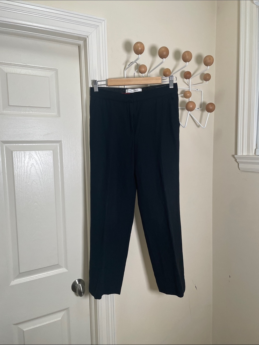 MaxMara Wool Dress Pants - Tailored Straight Leg Black - 6